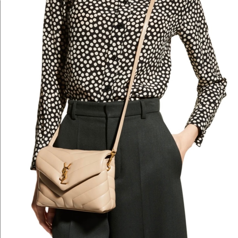 Saint Laurent Loulou Toy YSL Matelasse Calfskin Envelope Crossbody Bag